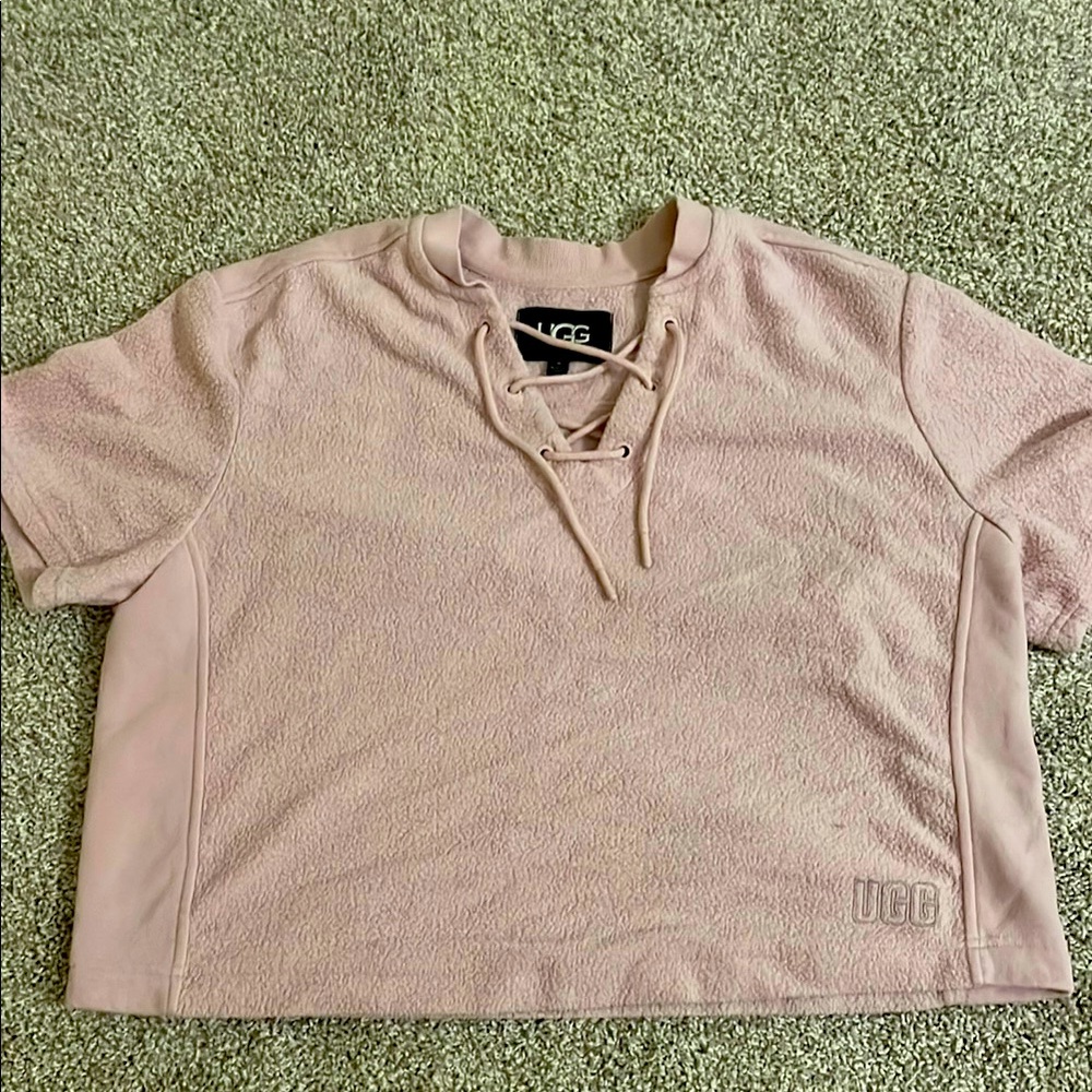 UGG Women's Pink Lace-Up Top